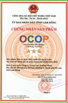 Chứng nhận sản phẩm OCOP